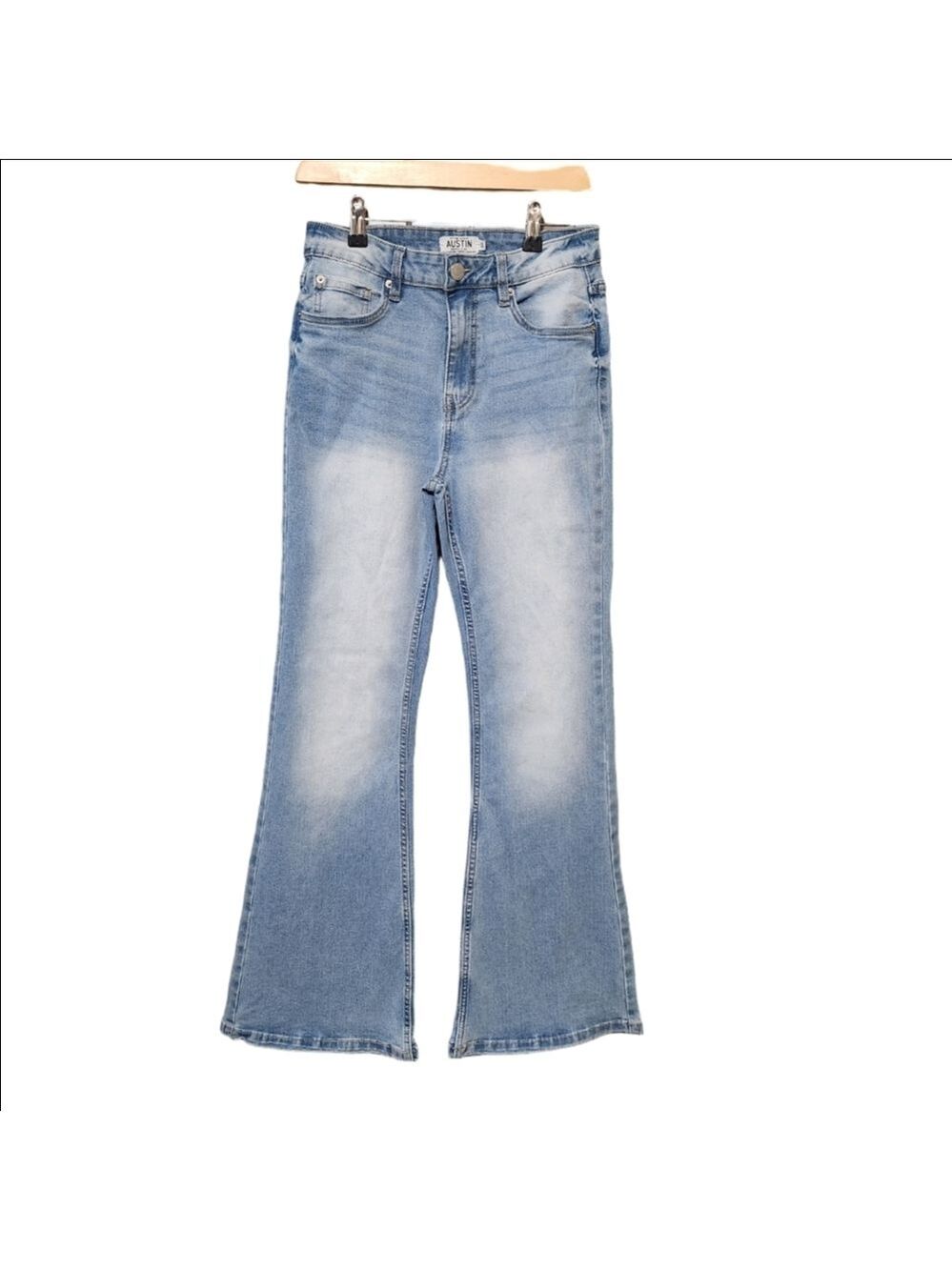Refuge Denim High Rise Flare AUSTIN Jeans  Medium Wash Faded Denim